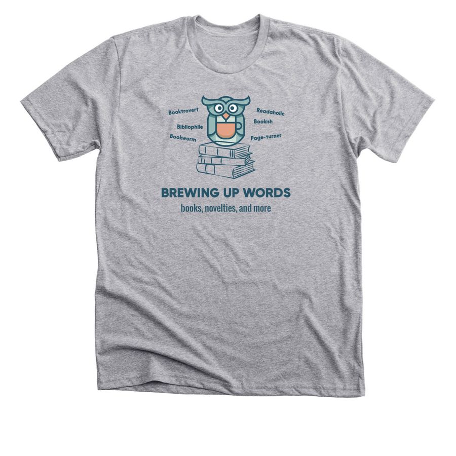 Brewing Up Words Merch, a Athletic Heather Premium Unisex Tee