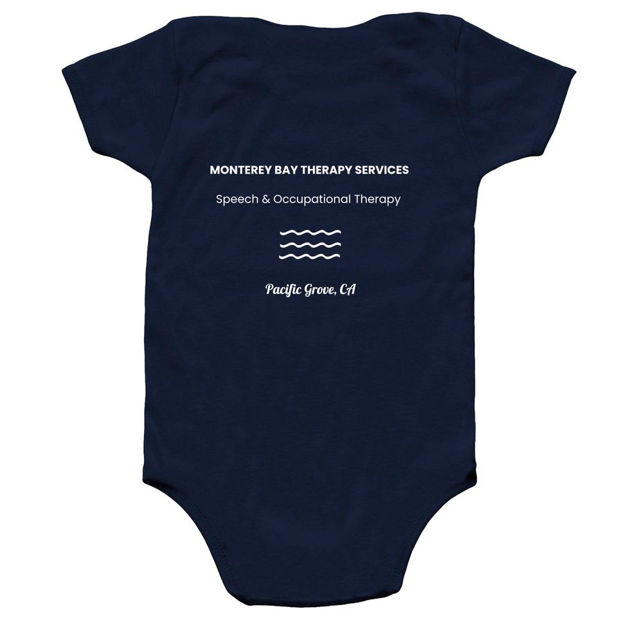 MBTS Pride Baby 2026, a Navy Infant Onesie (back-view)