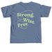 Strong, Wise, Free., a Blue Jean Comfort Colors Unisex Tee (back-view)