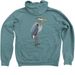 Great Blue Heron Zip-Up Hoodie, a Heather Deep Teal Zip Up Hoodie (back-view)