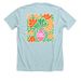 Madi Strong, a Heather Ice Blue Premium Unisex Tee (back-view)