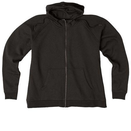 Zip Up Hoodies, Logo on Back, a Deep Black Allmade Women?s Organic CVC Zip-Up Hoodie