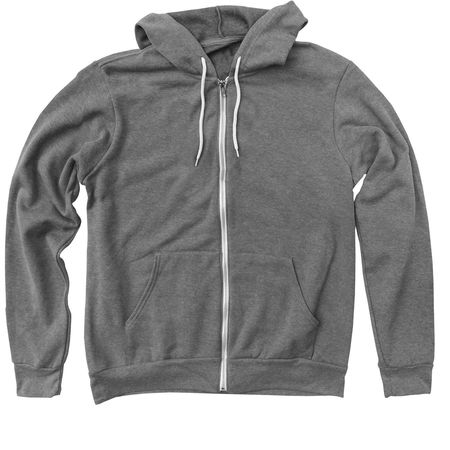 Zip Up Hoodies, Logo on Back, a Deep Heather Zip Up Hoodie