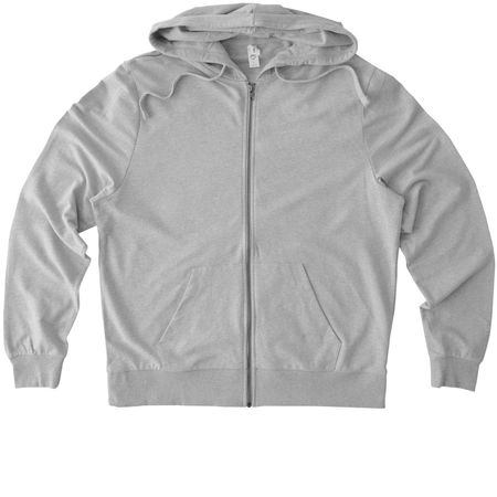 Zip Up Hoodies, Logo on Back, a Granite Grey Heather Allmade Organic French Terry Zip Up Hoodie