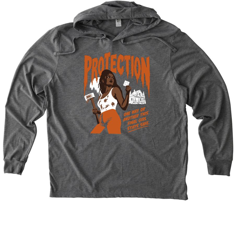 PROTECTION, a Aluminum Grey Allmade Eco Triblend Hoodie Tee