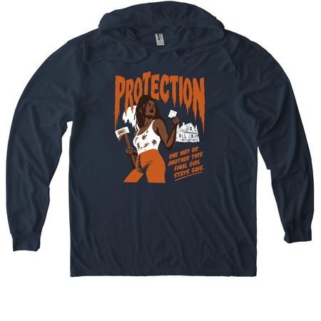 PROTECTION, a Rebel Blue Allmade Eco Triblend Hoodie Tee