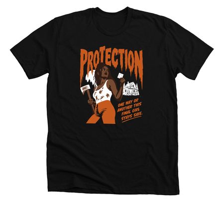 PROTECTION, a Solid Black Blend Premium Unisex Tee