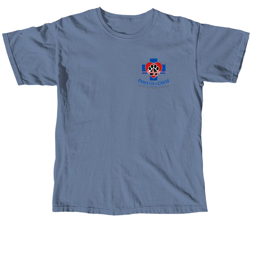 MVAE Paws for A Cause, a Blue Jean Comfort Colors Unisex Tee