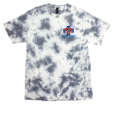 MVAE Paws for A Cause, a Grey Crystal Tie Dye Tee