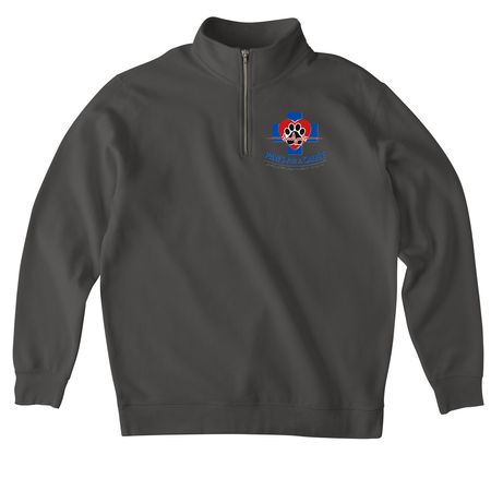 MVAE Paws for A Cause, a Asphalt Midweight Quarter Zip Pullover