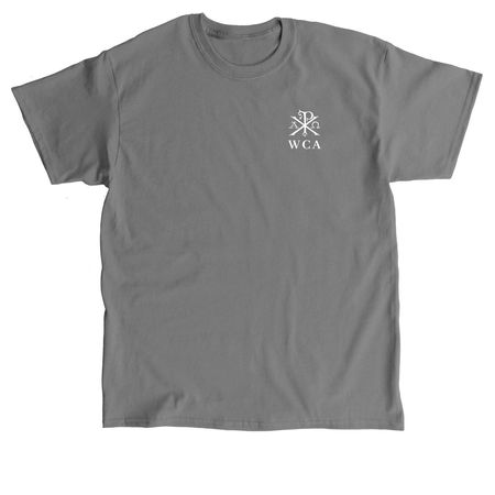 Romans 15:5-6, a Charcoal Classic Unisex Tee