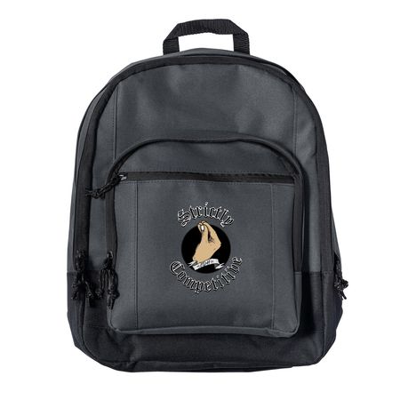 Front Logo Large-B&W Logo, a Dark Charcoal Everyday Backpack