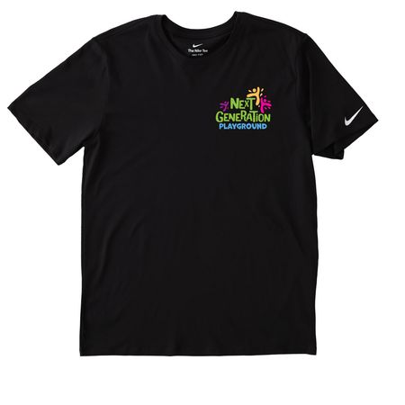 Next Generation Playground, a Black Nike Dri-FIT Jersey Blend Performance Tee