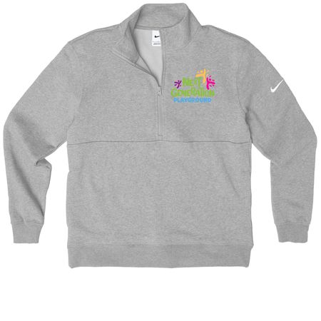 Next Generation Playground, a Dark Grey Heather Nike Club Fleece Half Zip Pullover