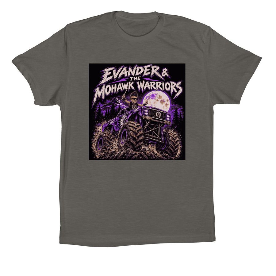 Evander & the Mohawk Warriors, a Asphalt Premium Cotton Tee