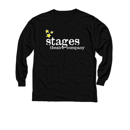 Stages Theatre Company Youth Shirts, a Black Youth Long Sleeve Tee