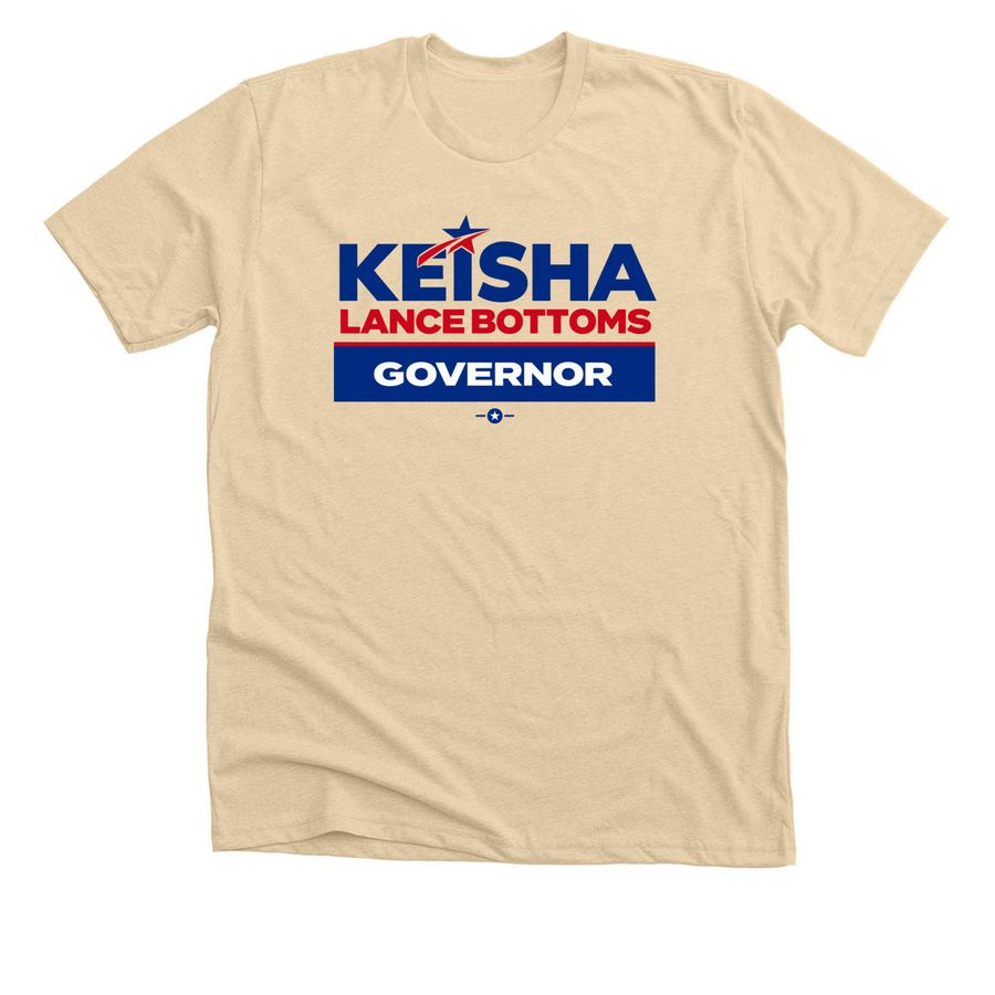 Keisha for Governor T Shirt, a Heather Soft Cream Premium Unisex Tee
