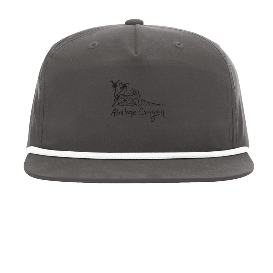 Indonesia Left, a Charcoal/ White Printed Umpqua Snapback Cap