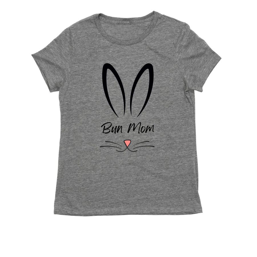 Bun Mom - Black, a Aluminum Grey Allmade Eco Triblend Women?s Tee