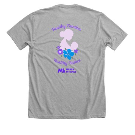 March for Babies 2026, a Athletic Heather Premium Unisex Tee (back-view)
