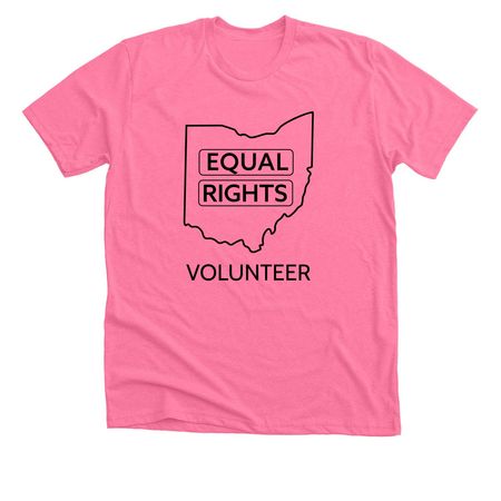 Volunteer T-Shirt, a Neon Pink Premium Unisex Tee