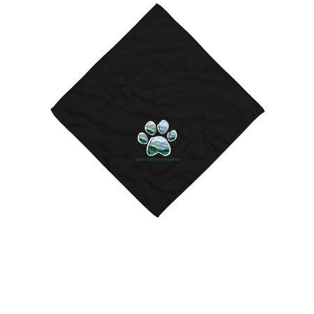 Mountain Paw Dog Bandana, a Black Cotton Bandana