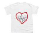 Live4Evan Heart Warrior Shirts - YOUTH, a White Youth Unisex Tee (back-view)