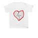 Live4Evan Heart Warrior Shirts - YOUTH, a White Youth Unisex Tee (back-view)