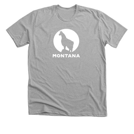 Montana Llama T-Shirt Collection, a Athletic Heather Premium Unisex Tee