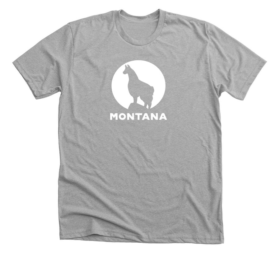 Montana Llama T-Shirt Collection, a Athletic Heather Premium Unisex Tee