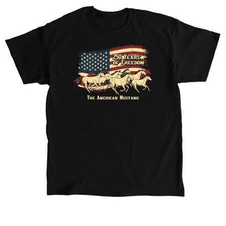 250 Years of Freedom (Dark Colors), a Black Classic Unisex Tee