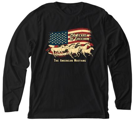 250 Years of Freedom (Dark Colors), a Solid Black Blend Premium Long Sleeve Tee