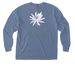 Limited Edition: White-Water Lily Shirt Back, a Blue Jean Comfort Colors Long Sleeve Pocket Tee (back-view)