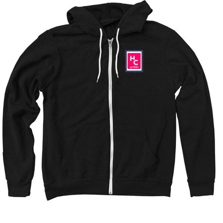 Postcard - Her Campus at TCNJ, a Black Zip Up Hoodie