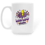 Stronger Than Seizures, a White Large Coffee Mug (back-view)