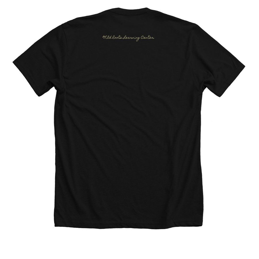 Peace., a Solid Black Blend Premium Unisex Tee (back-view)