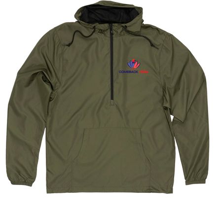 Comeback Yoga 2025 Jackets, a Army Quarter-Zip Windbreaker