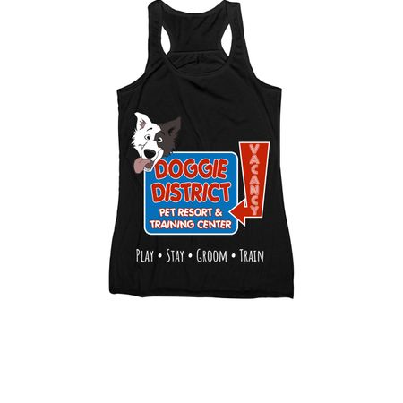 Doggie District Mantra, a Black Women's Racerback