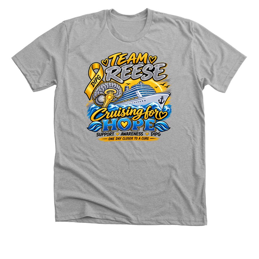 Reese first cruise, a Athletic Heather Premium Unisex Tee