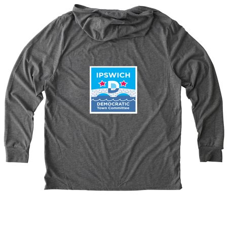 IDTC Pullover Hoodie, a Aluminum Grey Allmade Eco Triblend Hoodie Tee (back-view)