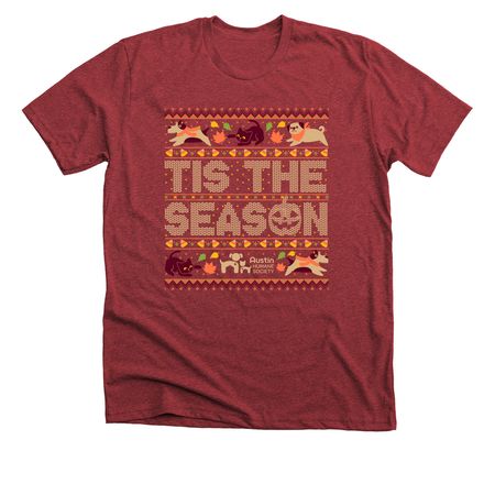 Fall Sweater, a Heather Canvas Red Premium Unisex Tee