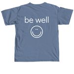 BeWell Smiley Tee, a Blue Jean Comfort Colors Unisex Tee (back-view)