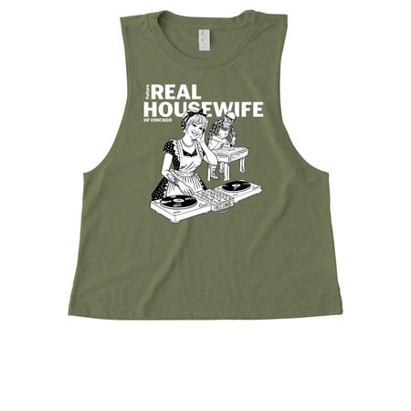 Housewife Ellen, a Olive You Green Allmade Eco Triblend Women?s Muscle Tank