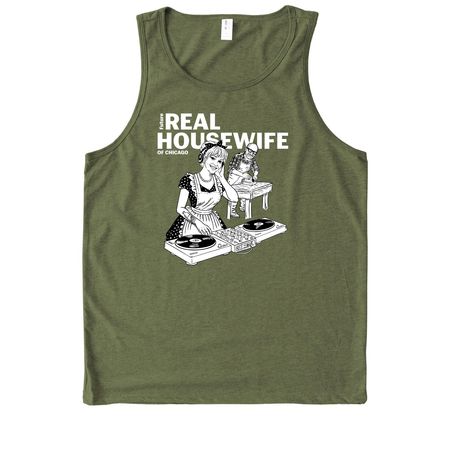 Housewife Ellen, a Olive You Green Allmade Eco Triblend Tank
