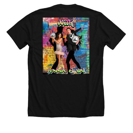 Jenna & Val (DWTS), a Solid Black Blend Premium Unisex Tee (back-view)