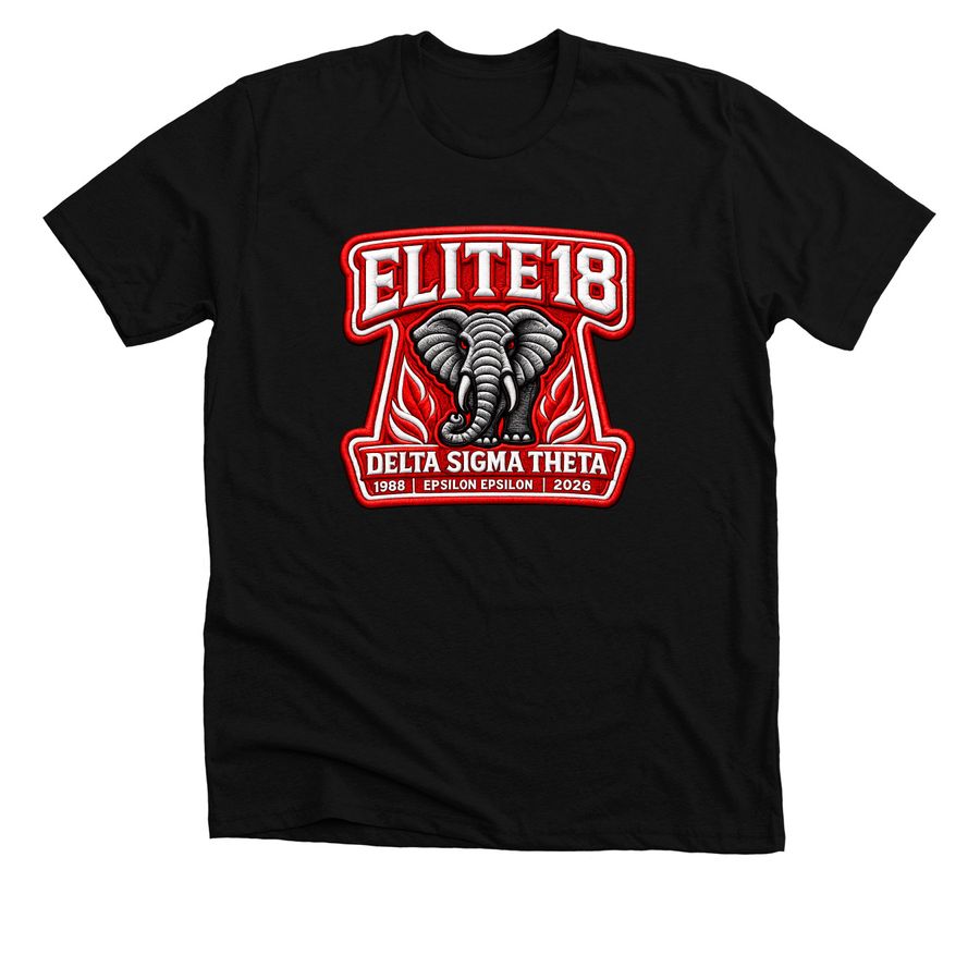 ELITE 18, a Solid Black Blend Premium Unisex Tee