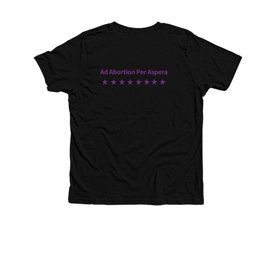 Kansas Abortion Fund - Modern, a Solid Black Blend Premium Youth Tee (back-view)