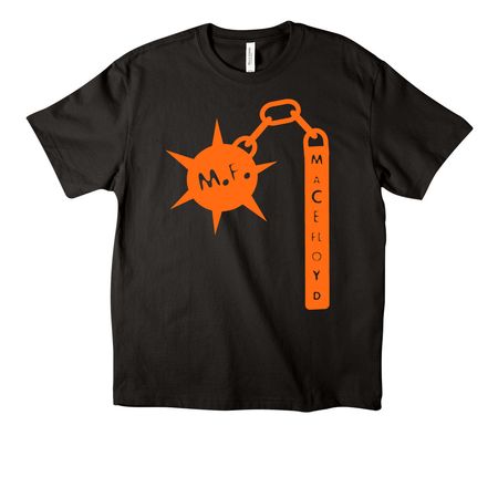 ORANGE LOGO TEE, a Black Unisex Heavyweight Tee