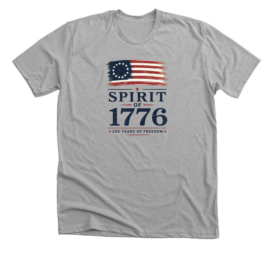 JAA Spirit of 1776 Flag, a Athletic Heather Premium Unisex Tee