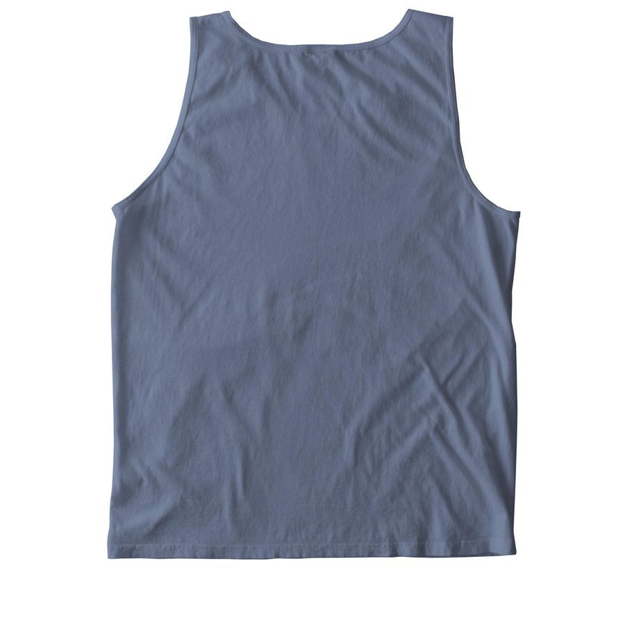 Rainbow Tank Top, a Blue Jean Comfort Colors Tank Top (back-view)